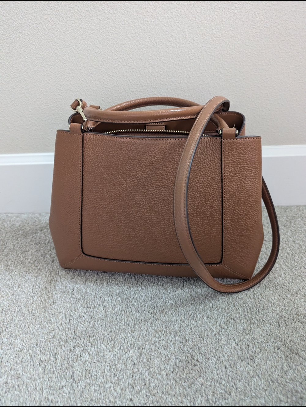 kate spade Brown Leather Top-Handle Satchel - Picture 6 of 7